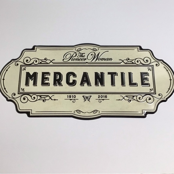 The Pioneer Woman Other - The Pioneer Woman Mercantile Sign Ree Drummond 20” Embossed Tin Farmhouse Booth